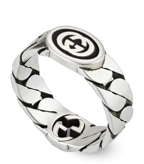 gucci interlocking g ring 9mm|interlocking g ring in silver.